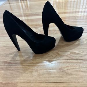 Black Suede Platform heels